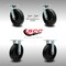 Service Caster 8 Inch SS Polyolefin Caster Set with Ball Bearings 2 Swivel Lock 2 Rigid SCC SCC-SS30S820-POB-BSL-2-R-2 - alternate 3